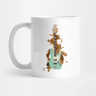 J-style Bass Guitar Surf Green Color Mug